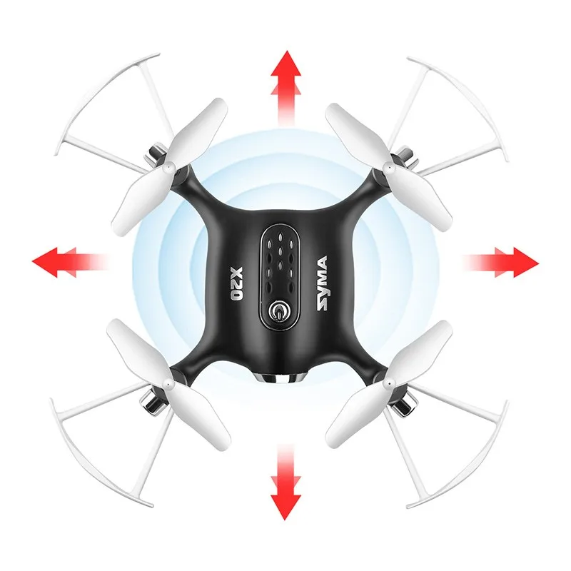 2.Syma X20X20-S Drone With Single Hand Controller RC Dron Quadcopter RC Helicopter 6-aixs Gyro 2.4G 4CH 3D Rolling Headless Mode