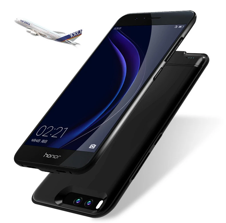 

New For honor 8 Battery Case 6000Mah Metal Frame Backup Charger Cover Pack Power Case Bank For huawei honor 8 Battery Case