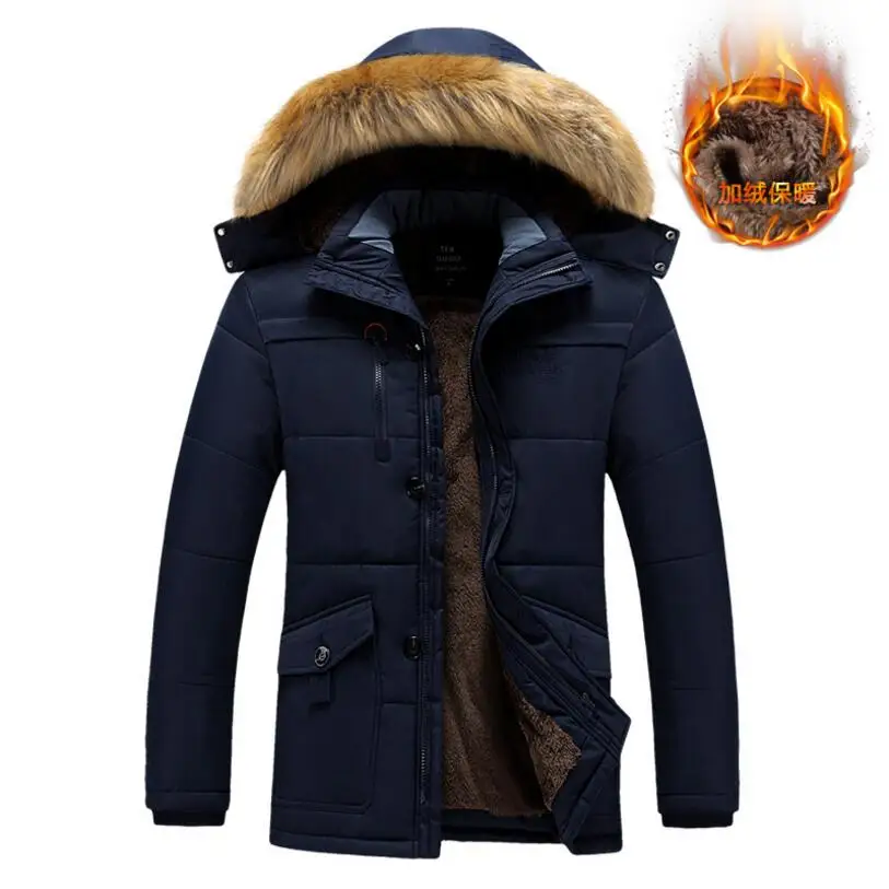 Новые зимние куртки, мужские повседневные длинные пальто с капюшоном, пуховики, теплые парки, большие размеры, мужские зимние пальто и куртки, размер 8XL