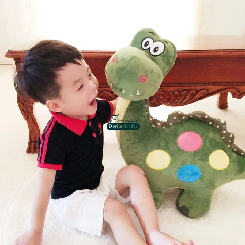 Dorimytrader 90cm Large Animal  Tyrannosaurus Rex Plush Toy Soft Cartoon Big  35''  Dinosaur Stuffed Doll Pillow Kids Gift DY61287 (6)