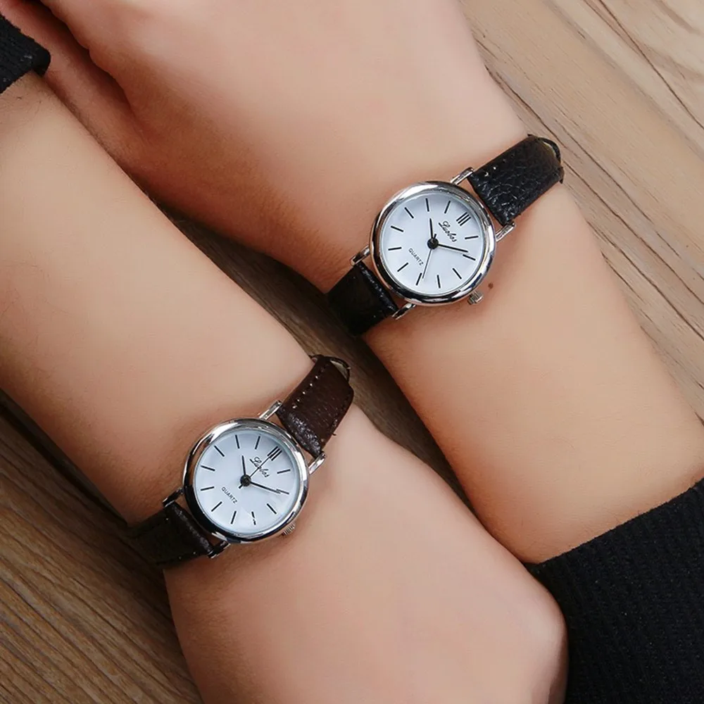 

New Small Dial Quartz Leather Women Watch New Fashion Hot Sale Watches Ladies Simple Style Silver Wristwatch Relogio Feminino