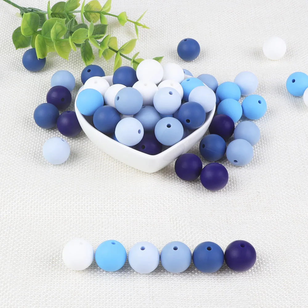 BOBO.BOX 30pcs Silicone Beads 9mm Food Grade Baby Teethers Beads Silicone BPA Free For Necklaces Pacifier Holder Clip Chain DIY