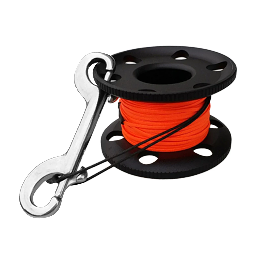 Дайвинг алюминиевый Finger Spool Катушка 20 Вт 30 50 м линия с двойной Нержавеющая сталь