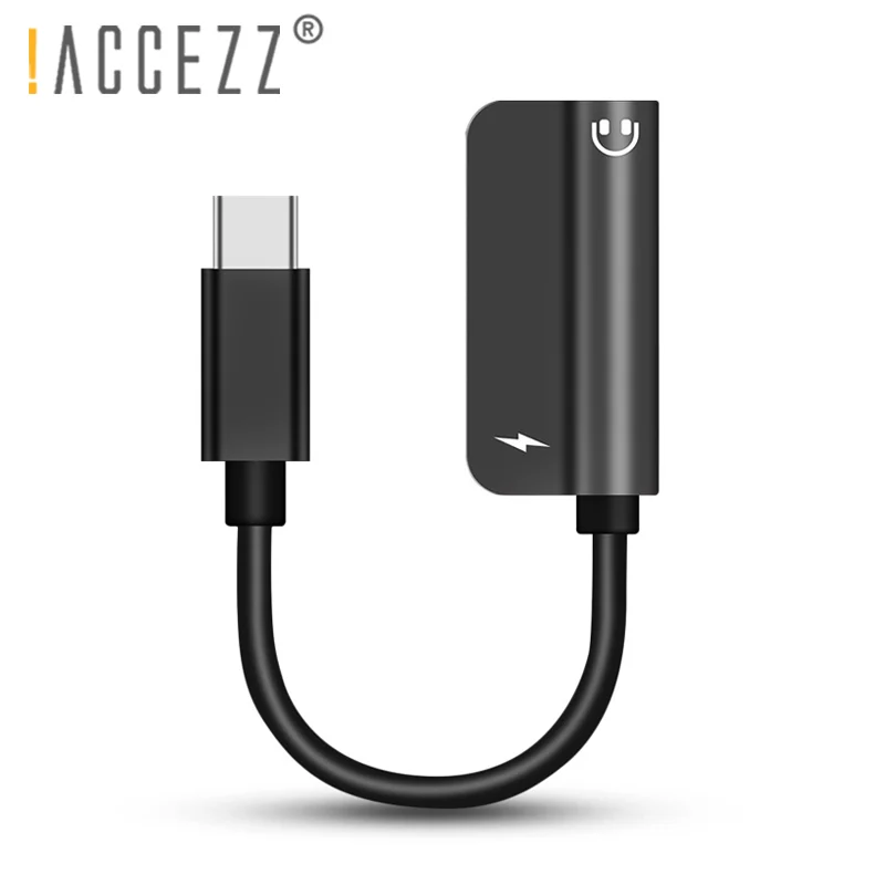 

!ACCEZZ Type C to 3.5mm Jack Headphone USB Adapter For Huawei P20 Lite Xiaomi Samsung Nexus Oneplus Nokia Phones Charge Splitter