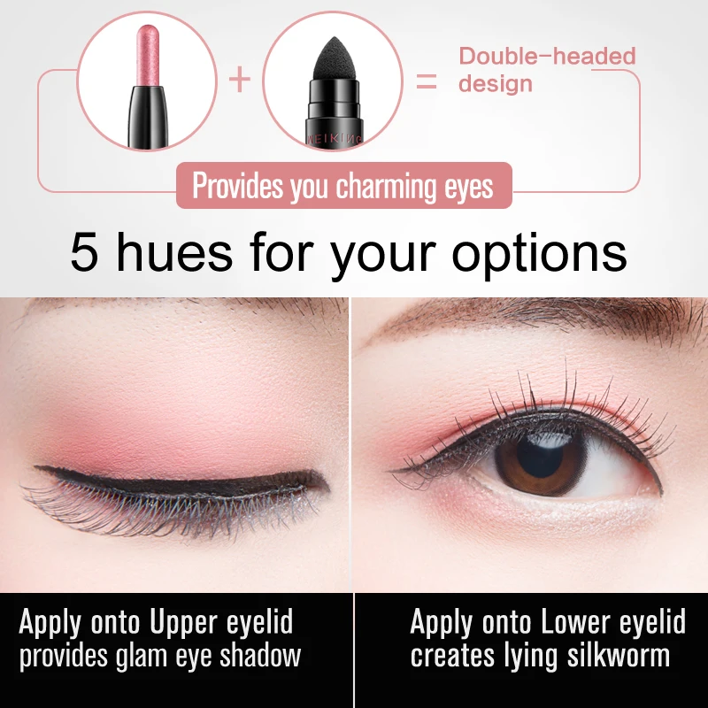 MEIKING makeup Eye Shadow & Liner Combination Multi-Use Chunky Pencils for Eyeliner brand of glitter waterproof eyeliner pencil MEIKING makeup Eye Shadow & Liner Combination Multi-Use Chunky Pencils for Eyeliner brand of glitter waterproof eyeliner pencil