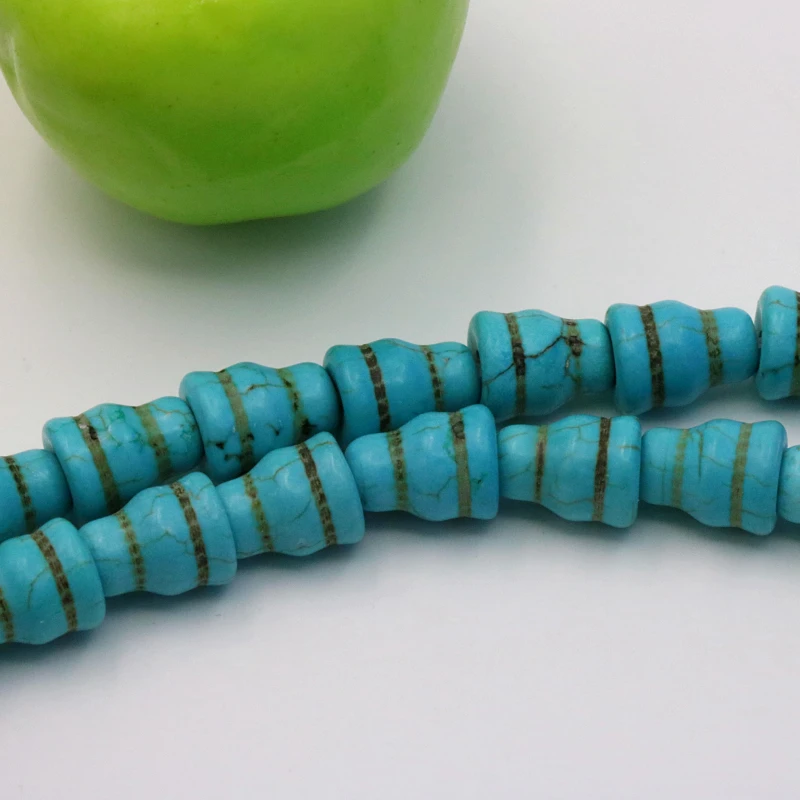 Turkey Stone gourd shape 8x10mm loose beads 15