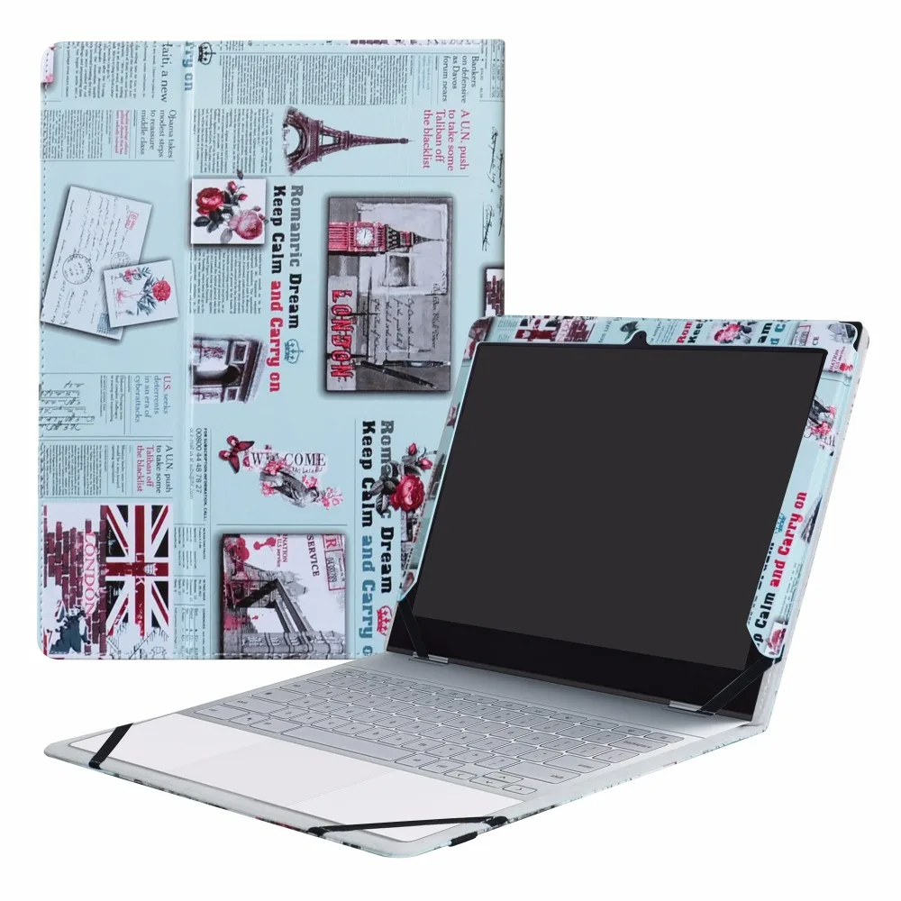 

Case For 12.3" Google Pixelbook (12.3 Inch HD IPS Touch) Laptop PU Leather Folding Stand 2in1 Cover