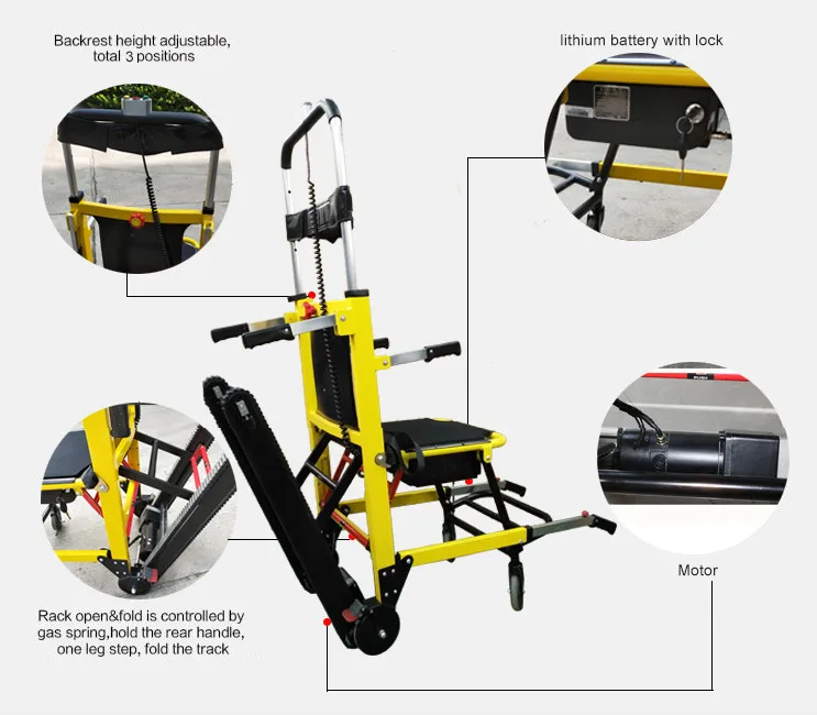  Cheapest lightweight portable power electric stair climbing wheelchair with lithium battery for eld
