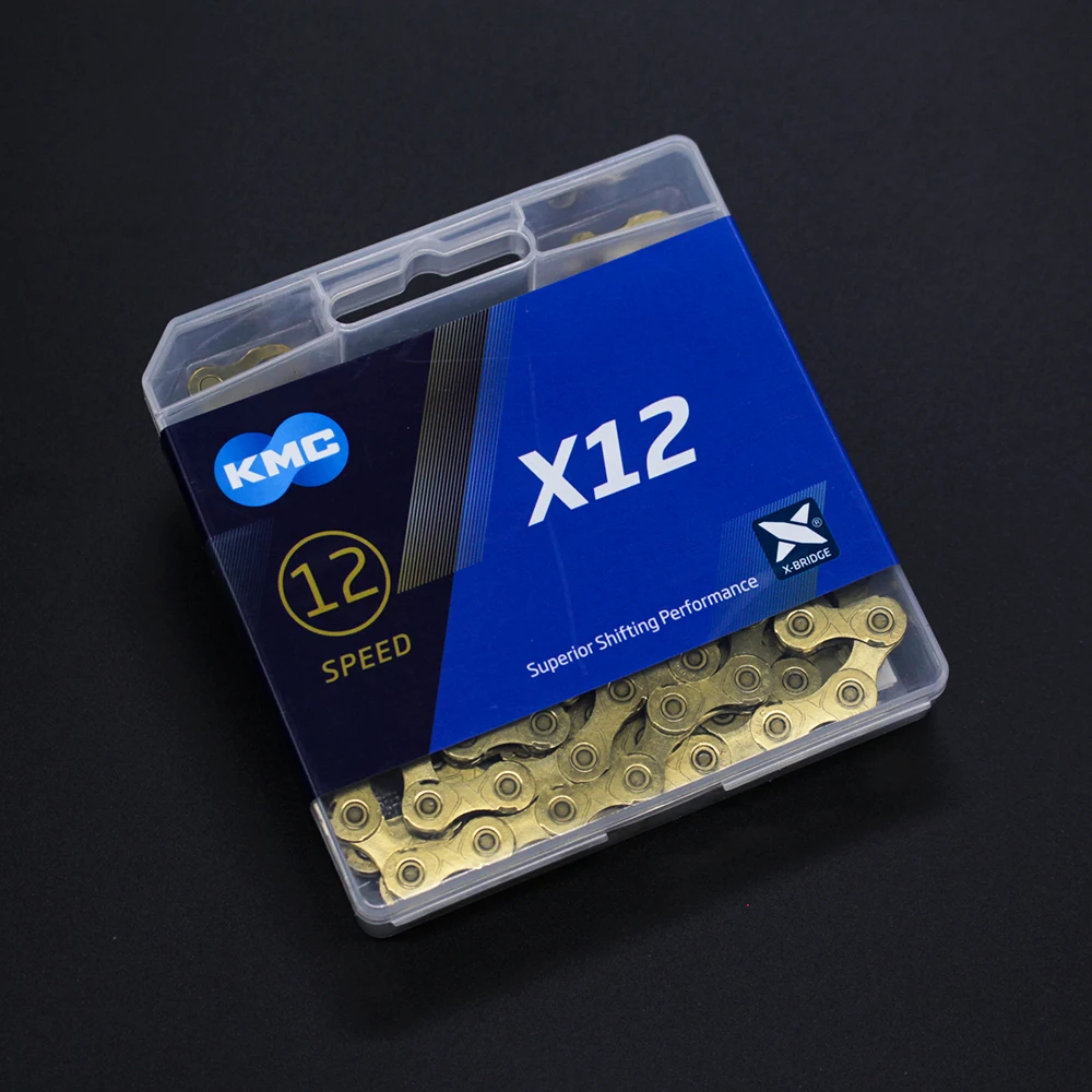 Top KMC X12 12 Speed 126L MTB Mountain Bike Bicycle Chain 12s Golden Chain with Magic Link for Bicycle Parts with Original box 4 Top KMC X12 12 Speed 126L MTB Mountain Bike Bicycle Chain 12s Golden Chain with Magic Link for Bicycle Parts with Original box 4
