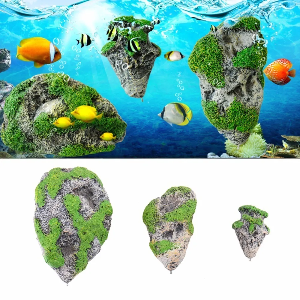 Buy Aquatic Float Stone Irregular Resin Artificial