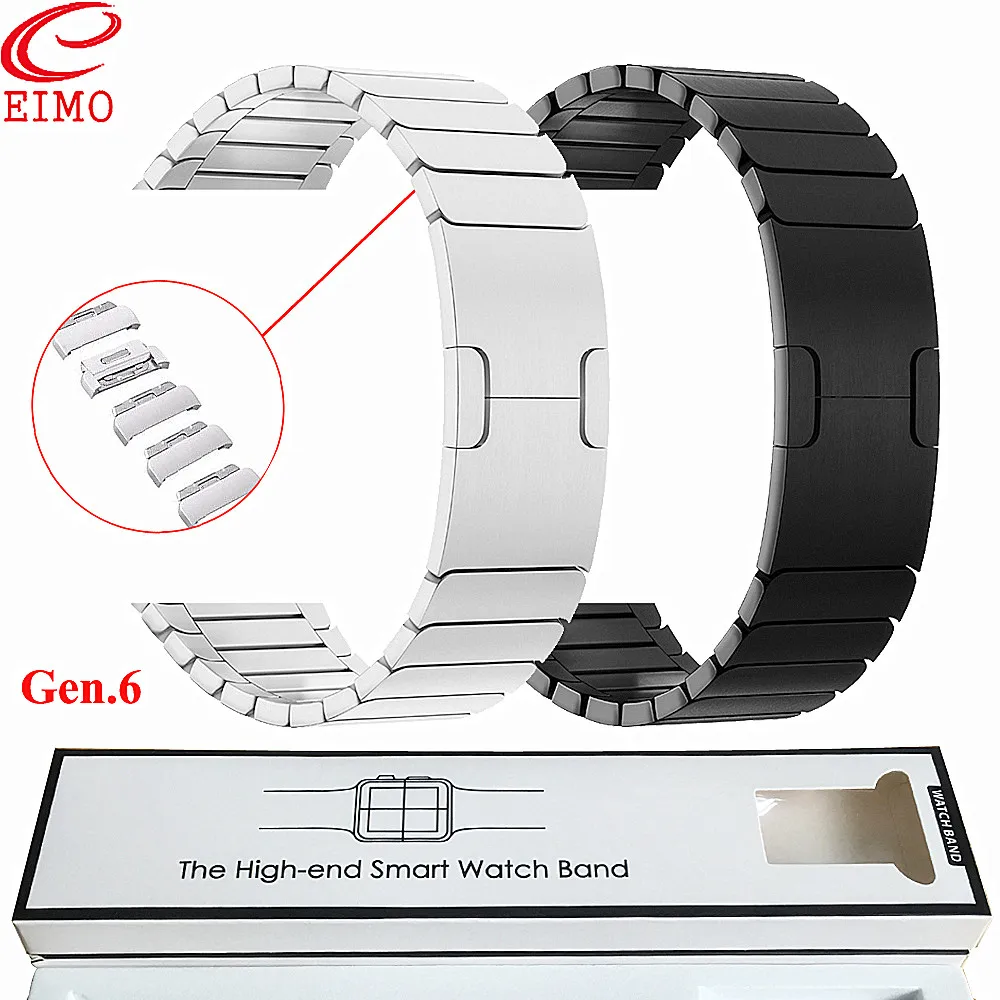 

EIMO Strap for Apple Watch 4 3 Link Bracelet 42mm 38mm iwatch band 44mm 40mm Stainless Steel Wrist Watchband watch accessories