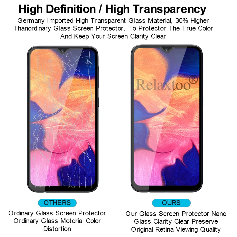 phone screen protectors 2pcs Protective Glass For Samsung A10 Screen Protector For Galaxy A53 A73 A33 A13 A52 A52S A72 A32 A22 A03 A51 A71 A12 A21s Film mobile screen protector