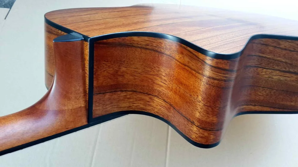 okoume wood hand made acoustic electric guitar with tunerguitarguitar