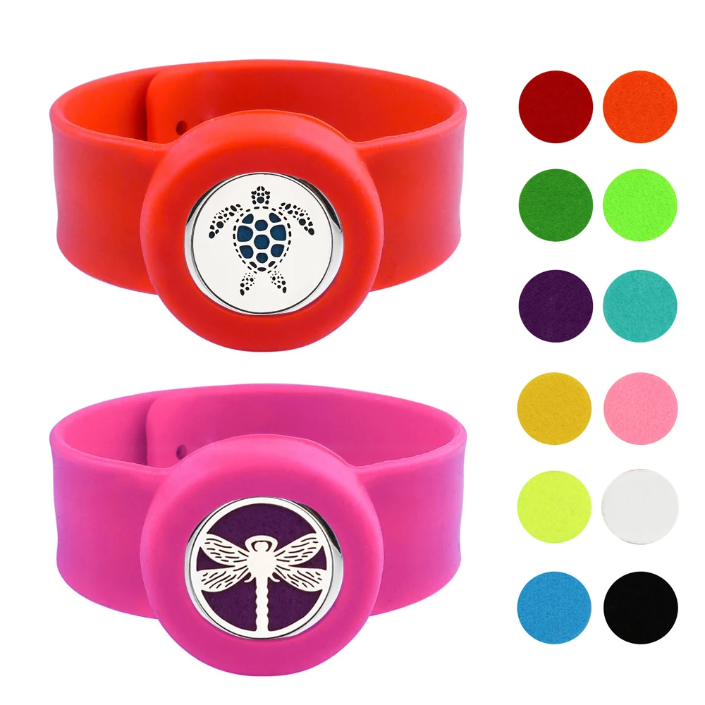 

BINSONG Kids sea turtle dragonfly Adjustable Mosquito Repellent Bracelet Diffuser Children Perfume Silicone Bracelets