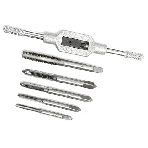 

LIXF-6Pcs Hand Screw Thread Metric Plug Tap Set M3-M8 With Adjustable Tap Wrench
