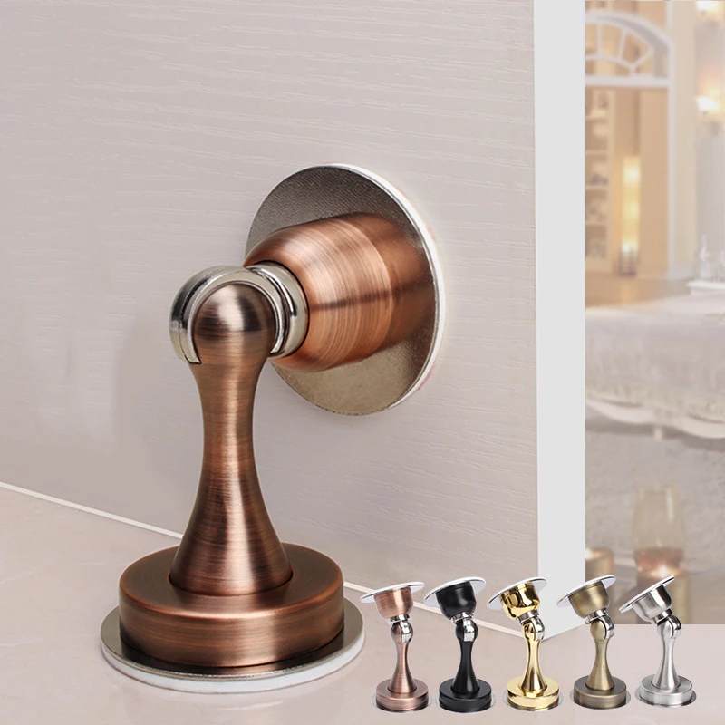 

3pcs Stainless Steel Door Stopper Strong Magnetic Gate Supporting Suction Door Stops Catch Floor Nail-free Doorstop