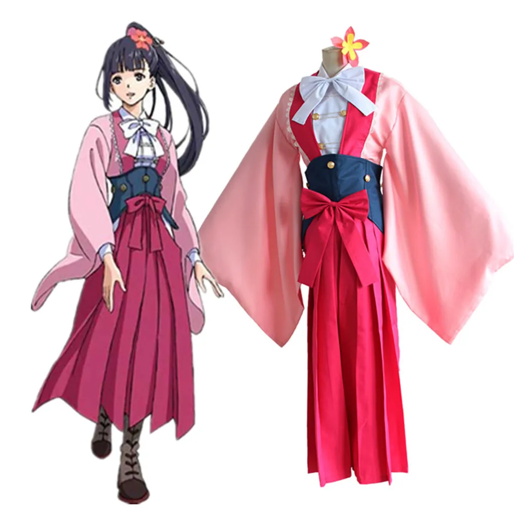 

Anime Kabaneri of the Iron Fortress Koutetsujou no Kabaneri Ayame Kimono uniform Cosplay Costume Halloween cartoon Costume