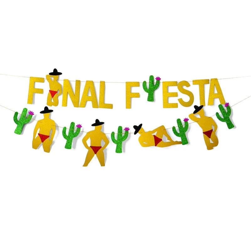 

Letter Green Cactus Banner Taco Bar Paper Bunting Final Fiesta Garland