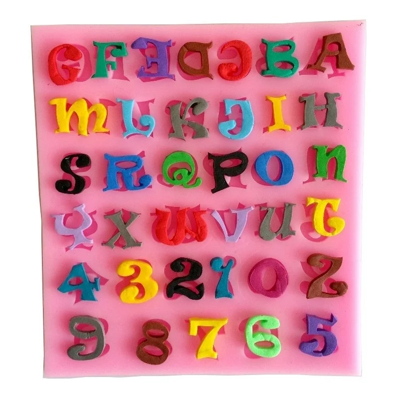 

Alphanumeric Silicone Mold Cake Decorating Fudge Cake Chocolate Mold