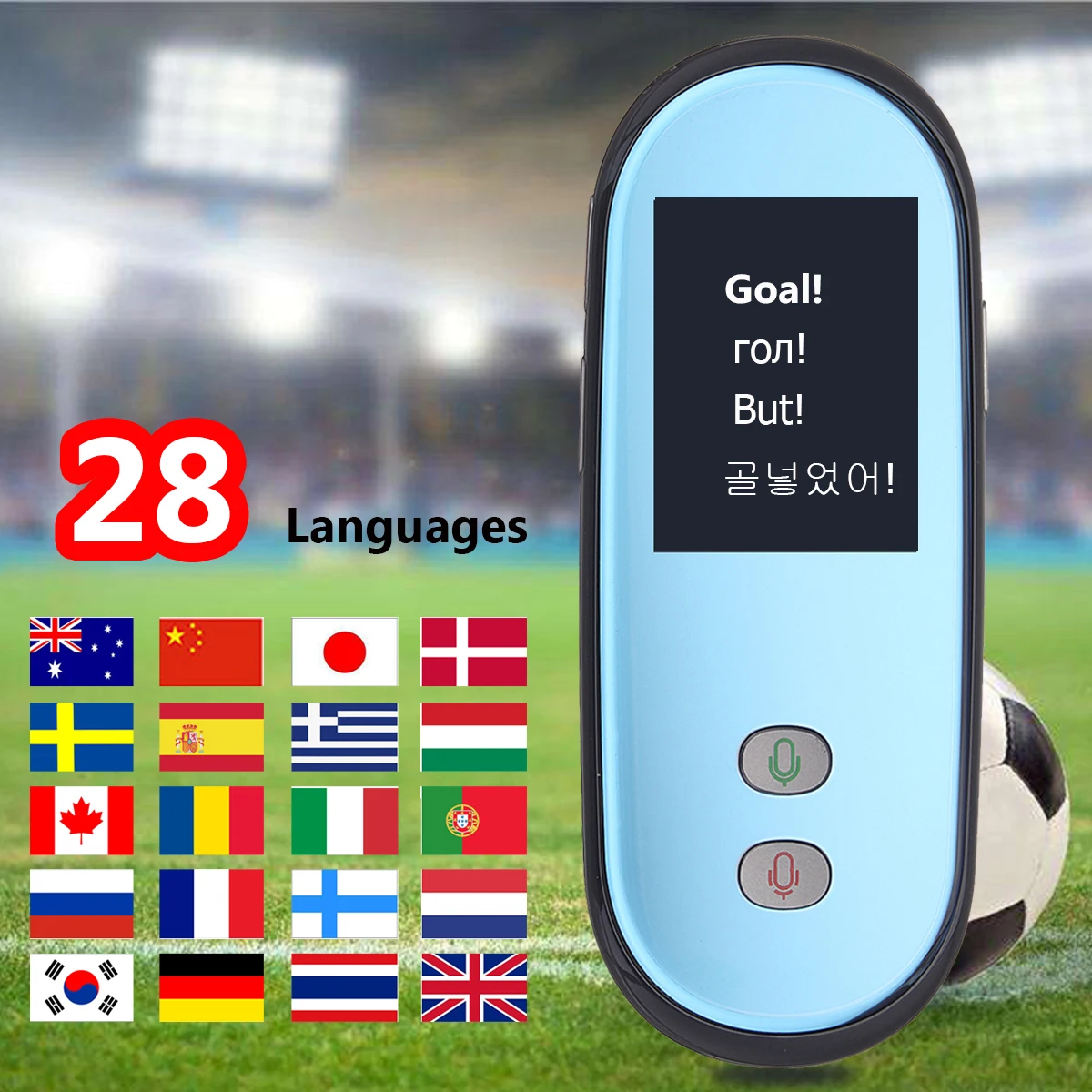 

2.4 Screen Portable Instant Real-time WiFi Translator Voice 28 Multi Languages Traductor For Travel Business Learning Russian