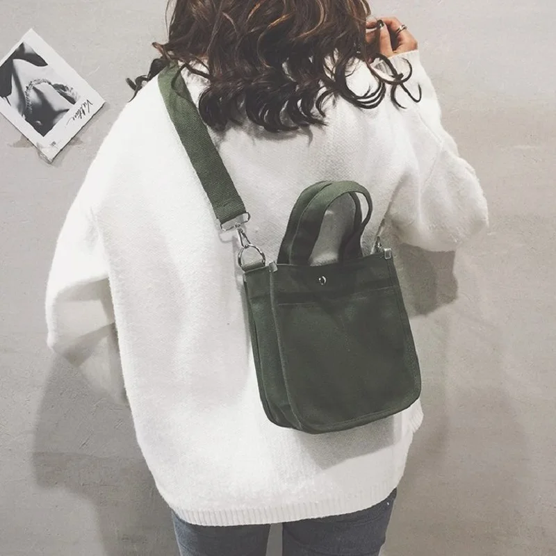 Best Fashion Women Canvas Zipper Messenger Bag Canvas Shoulder Bags 2019 Autumn Winter New Hot Female Students School Bags Handbags