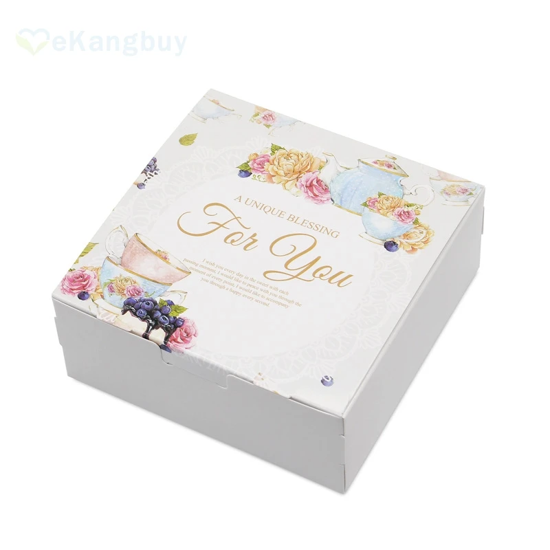 25 шт Цветочный для вас бумажная коробка для конфет и печенья сувенир для свадебной вечеринки упаковочные коробки