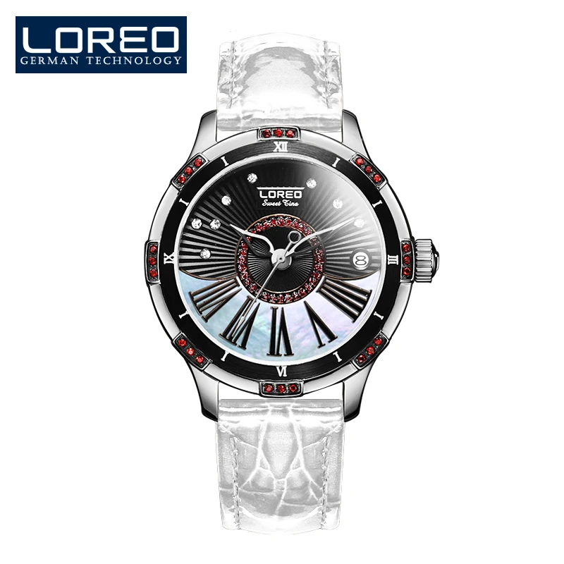 

LOREO Authentic automatic mechanical watch waterproof belt diamond fashion luxury elegant hollow lady watch