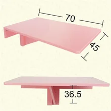 70*45CM Modern Rectangular Laptop Table Wall Mount Dining Table Solid Wood Folding Table Wall Hanging Coffee Table
