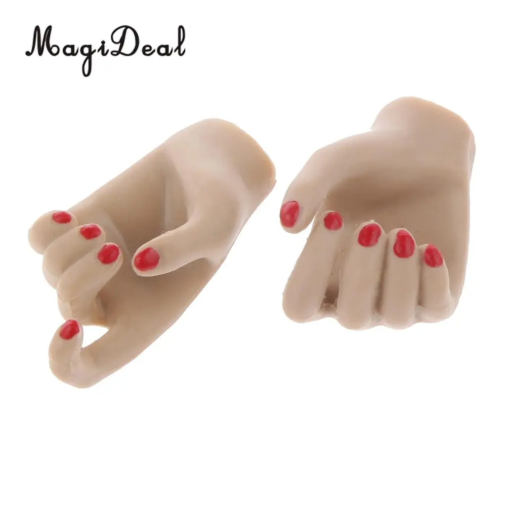 10Pcs PVC 1:6 Scale Womens Hand Models for 12 Inch Female Action Figure Body Dolls Children DIY Making Accs Toys
