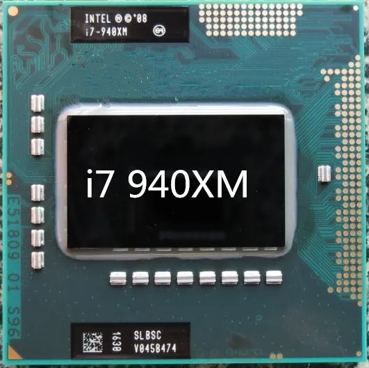 Топ Процессор Extreme Edition Intel i7 940XM SLBSC 2,1 ГГц четырехъядерный 8 Мб кэш TDP 55 Вт ноутбук ЦП Разъем G1 HM55 QM57 i7-940XM