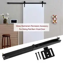 Puerta corredera 1Set Tür Rutsche Dämpfer Absenkautomatik Rutschen Schiebe Barn Door Hardware Barn Holz Tür Schiebe Track Kit