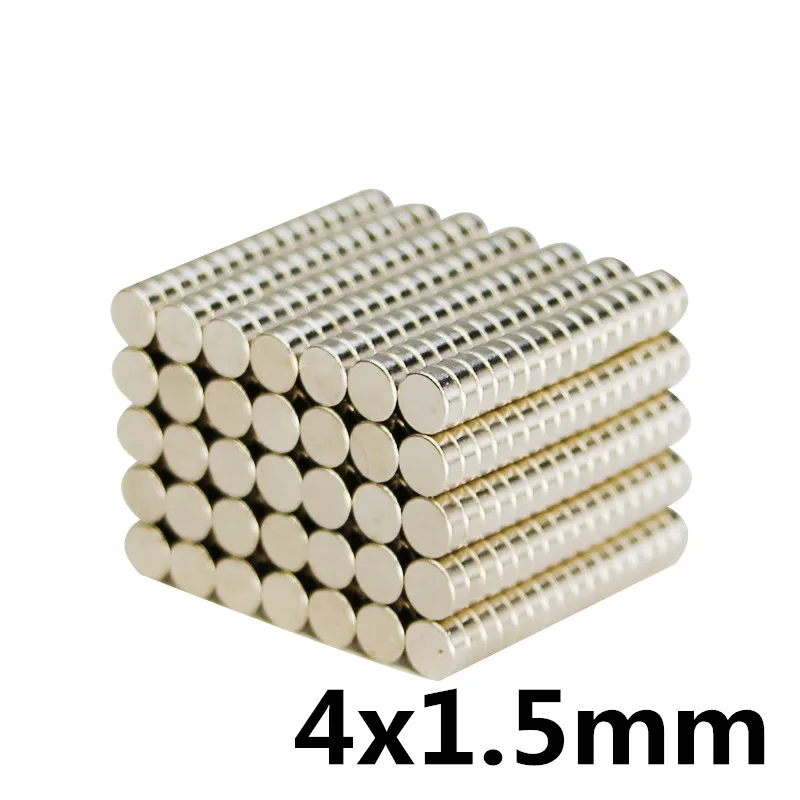 

100pcs 4x1.5 mm N35 Super Strong Powerful Small Round Rare Earth Neodymium Magnets4x1.5 mm