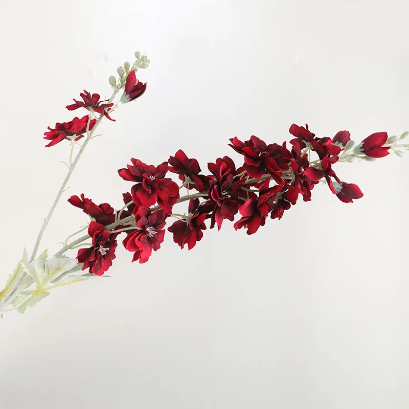 Длинный стволовых Шелковый Искусственный цветок Свадебные цветы украшения Флорес Флер artificielle - Цвет: Wine Red