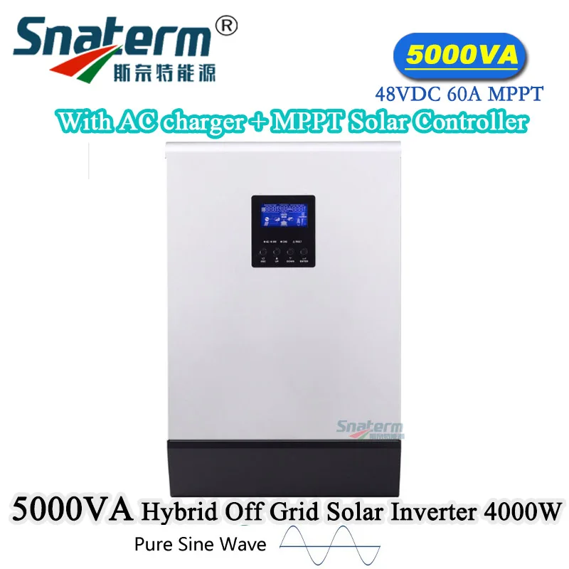 5kva Hybrid Mppt Solar Power Inverter With Mppt 60a Solar Charge Controller Ac Charger 48vdc To 2 240vac 50hz 60hz Inverters Converters Aliexpress 5kva Hybrid Mppt Solar Power Inverter With Mppt 60a Solar Charge Controller Ac Charger 48vdc To 2 240vac 50hz 60hz Inverters Converters Aliexpress