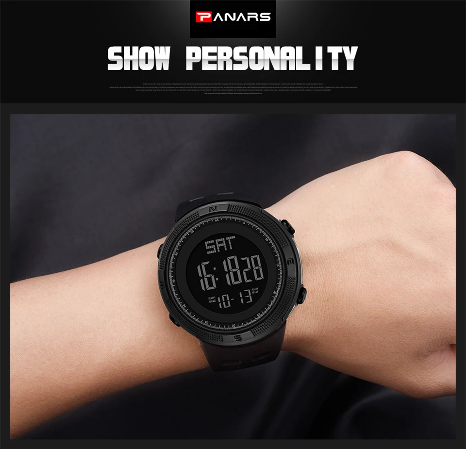 Новый тренд повседневные цифровые часы мужские спортивные электронные часы военные водонепроницаемые светодиодные наручные часы