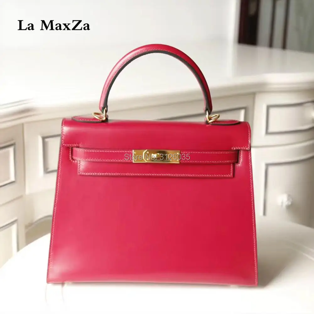 2017 Cowhide luxury brand runway women tote font b handbag b font 100 handmade top quality