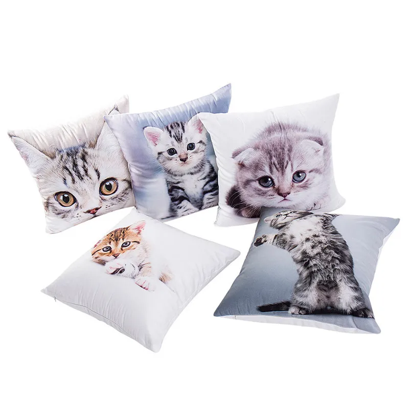 

2018 Gajjar Cat Print Pillow Cases Polyester Home