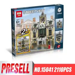 Лепин 15041 Street Building серии MOC-14248 большой торговый центр Набор строительных Конструкторы кирпичи MOC 10211 дети игрушечные лошадки рождественские