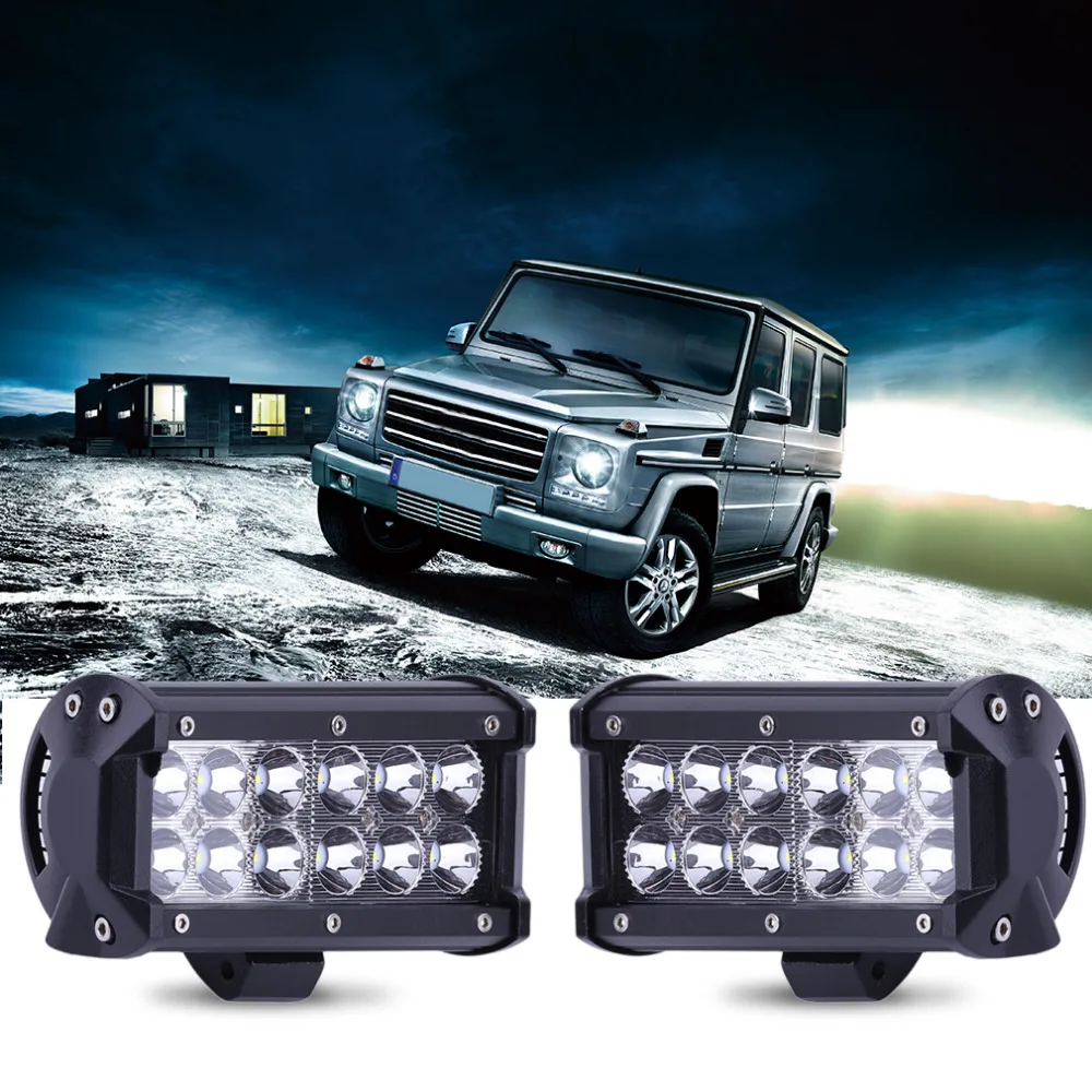 

Professional 2 Pcs 36W LED Car Auto Work Light Bar Offroad Light Spot Beam For Truck Boat Waterproof Dustproof Off Road Lamp