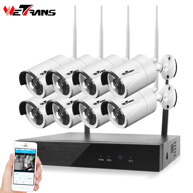 

Wheezan CCTV Security Camera System Wireless NVR Kit 1080P 8CH Home HDD WIFI Video Surveillance Outdoor IP Camera Set Waterproof