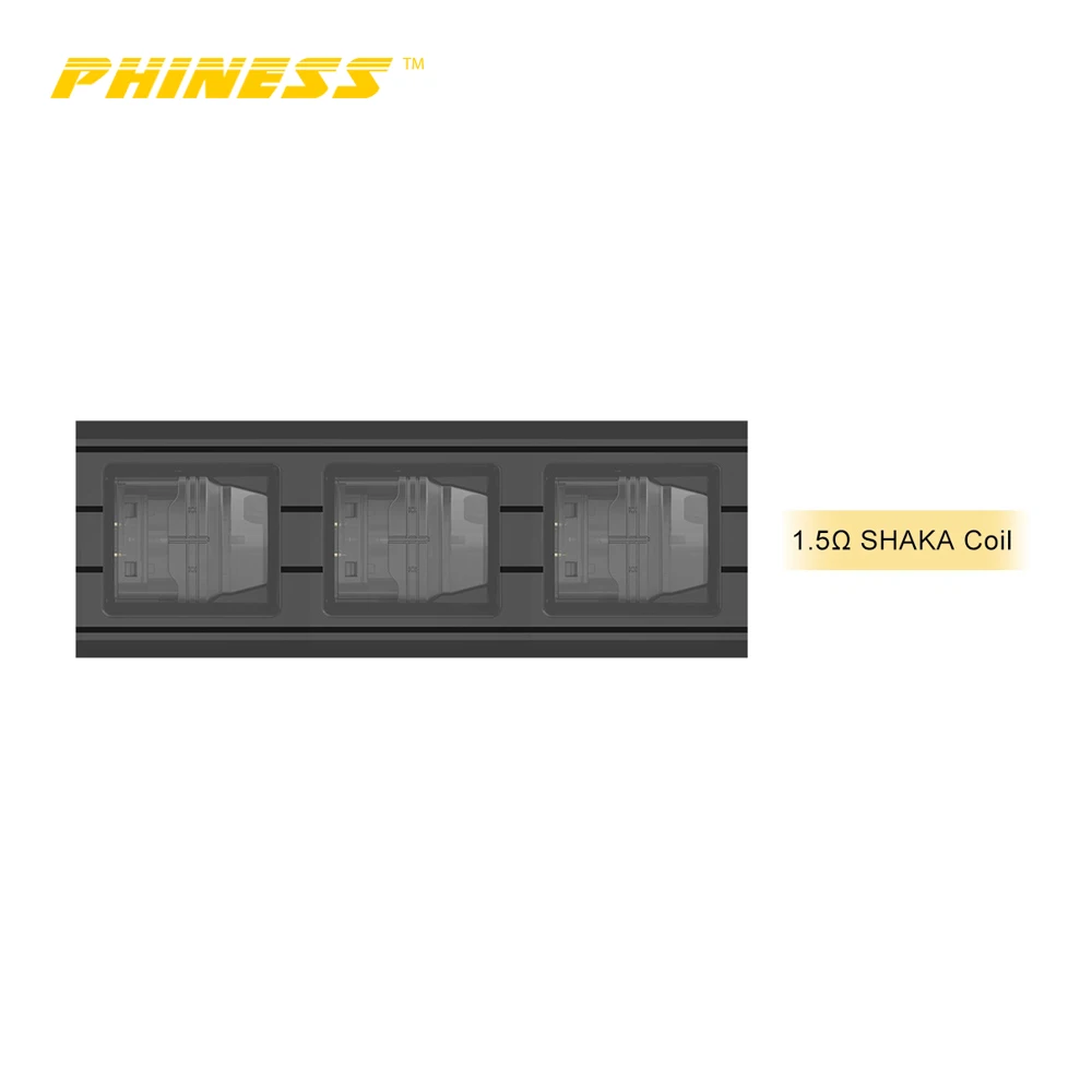 Комплект Phiness Shaka с аккумулятором емкостью 950 мА · ч, мод, электронная сигарета 1,5 мл, картридж Pod VS Uwell Caliburn