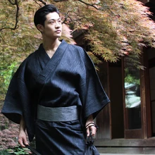 Мужские кимоно в японском стиле, халат юката, Длинные пижамы, хлопковый Халат, дышащий летний Халат