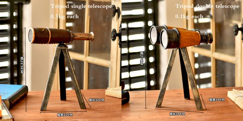 Ретро декоративный телескоп бар кофейня винтажные украшения дома аксессуары потертый шик