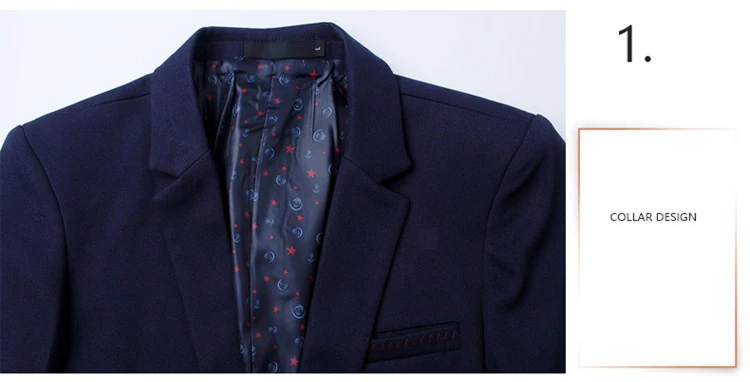 Men's Casual Slim Fit Solid Suit Blazer Jacket for Weddings and Formal Events - Black Hombre Suit Blazer for Men's Wedding Dress image 5