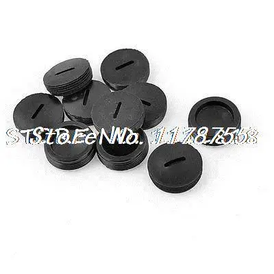 

Black Plastic Screw 21mm x 6mm Carbon Brush Holder Caps Case 10 Pcs