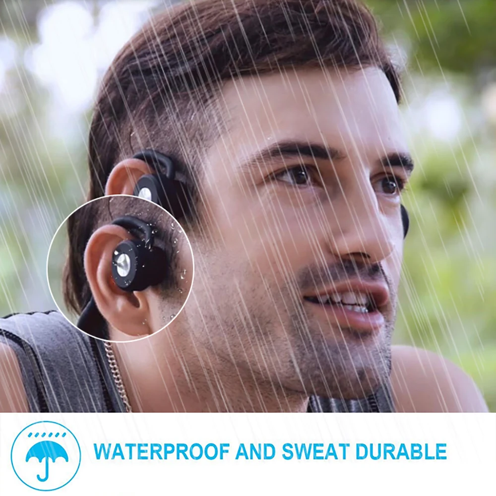 

Smart Bone Conduction Headphones, Open Ear Wireless Bluetooth Sports Headset with Mic for iPhone Smart Cellphones