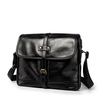 

2019 New Trend Casual Men Microfiber Synthetic Leather Fashion Solid Zipper Shoulder Bag Small Travel Messenger Bags Wholesale