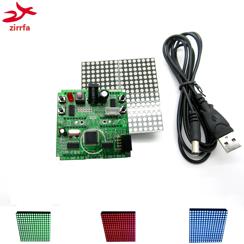 16x16 светодиодный матричный дисплей модуль неограниченное Каскадное красный/зеленый/синий с mcu