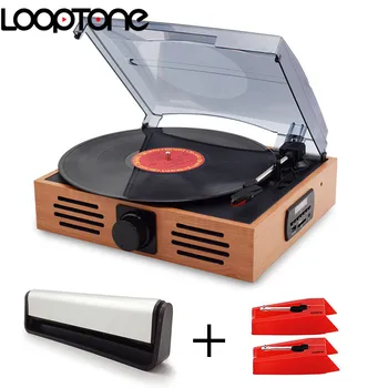 

LoopTone USB Turntable Players Kit Vinyl LP Record Phone Player+Cleaning Brush for CD/LP +2PCS Sapphire Tipped Ceramic Needle