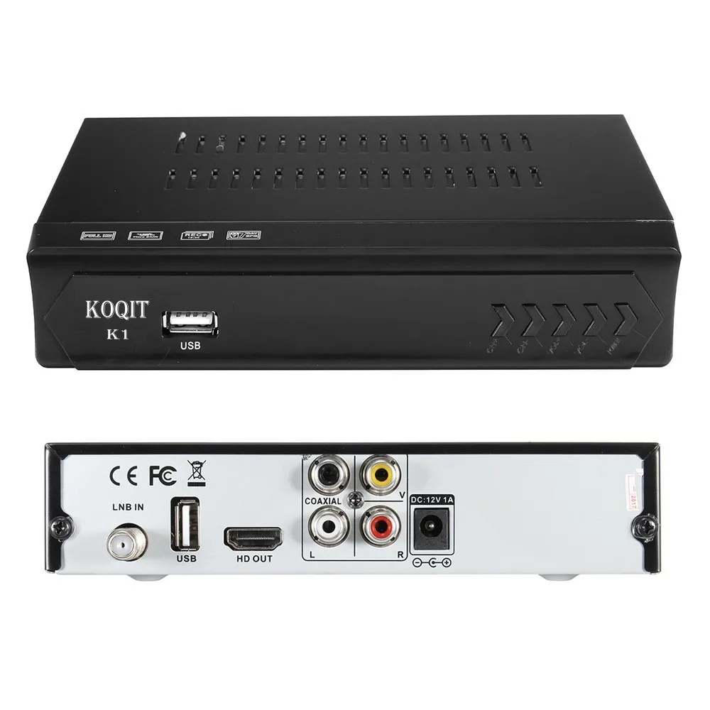 FTA тюнер DVB-S2 рецептор 1080P цифровой спутниковый ресивер IP tv Combo tv Box HD AC3(USB RJ45 Wifi) Youtube vu Biss Key Koqit K1